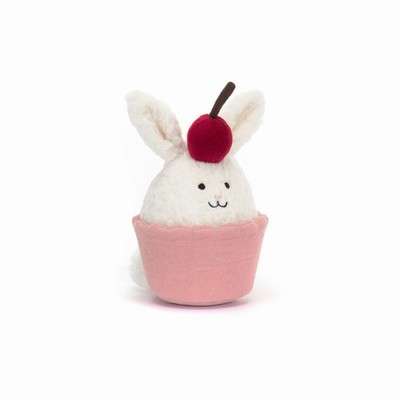 Jellycat Dainty Dessert Bunny Cupcake USA | 40879CHOI